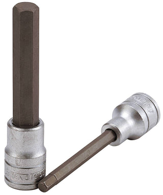 Lang sekskantpipe. Med 1/2" firkantfeste. Teng Tools M122506A-C / M122510L-C