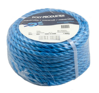 Polypropylentauverk 3-slått blått