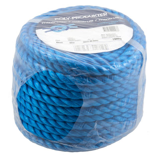 Polypropylentauverk 3-slått blått