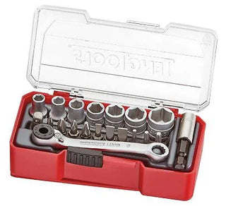 Pipenøkkelsett med 1/4'' firkantfeste Teng Tools TJ1420