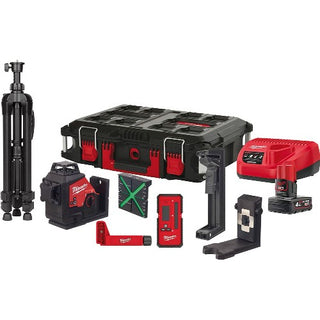 Sirkellaser MILWAUKEE M12 3PLKIT-401P Grønn 12 V