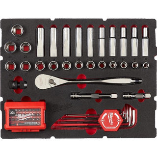 Verktøysett MILWAUKEE Skuminnlegg Packout 70 deler