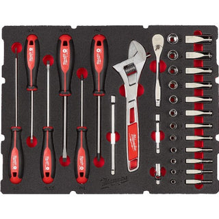 Verktøysett MILWAUKEE Skuminnlegg Packout 35 deler