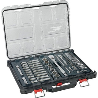 Pipenøkkelsett 1/4" og 1/2" mm MILWAUKEE Packout 63 Deler