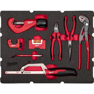 Verktøysett MILWAUKEE Skuminnlegg Packout 8 deler VVS