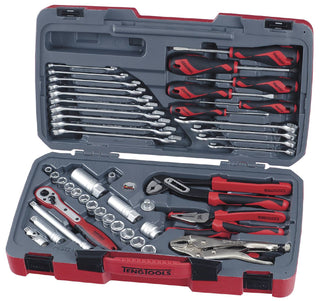 Pipenøkkelsett. Med 3/8'' firkantfeste Teng Tools T3848