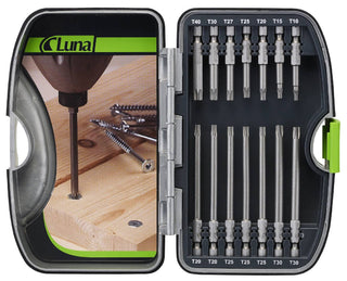 Bitssett med 14 deler Torx Luna
