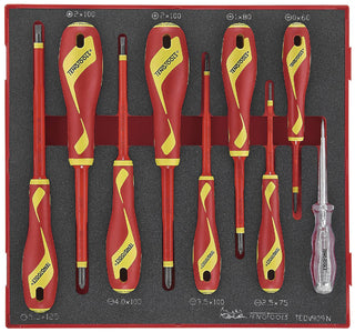 9 deler skrutrekkersett for 1000 volt Teng Tools TEDV909N