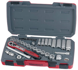 Pipenøkkelsett. Med 3/8'' firkantfeste Teng Tools T3839
