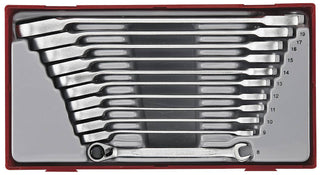 11 deler Kombinasjonsskrallenøkkelsett Teng Tools TT6511R