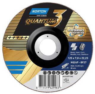 Navrondell for vinkelslipemaskiner Norton Quantum 3