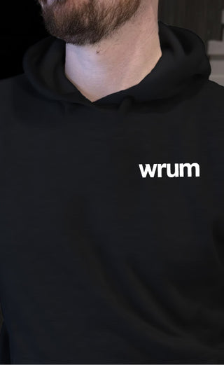 wrum Hoodie (Liten logo foran, Stor logo bak)